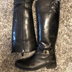 Tory Burch Black Riding Boots